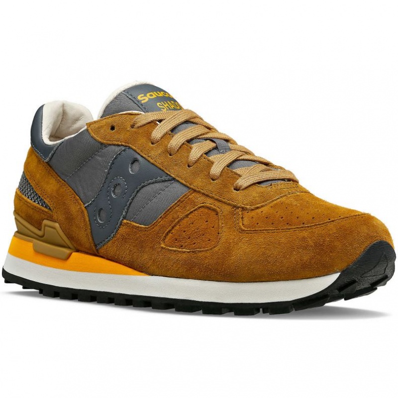 Saucony Shadow Original Premium Men's Sneakers Brown / Grey | IRELAND RZUY