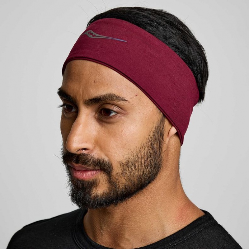 Saucony Solstice Men\'s Headband Burgundy | IRELAND JTXW