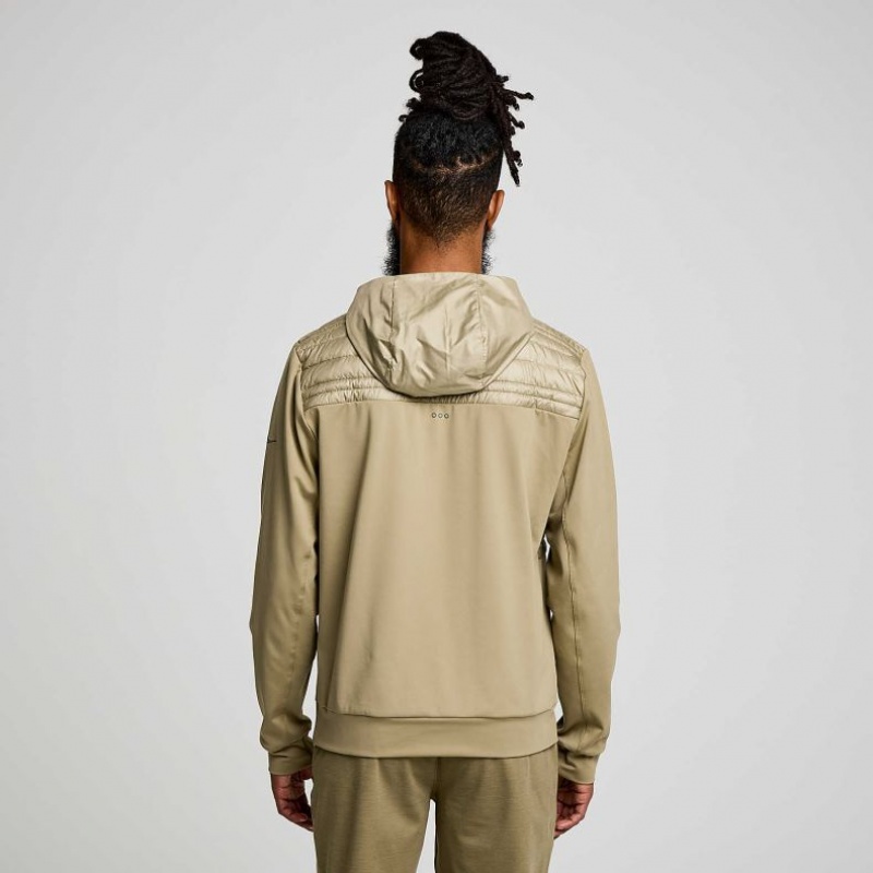 Saucony Solstice Oysterpuff Men's Hoodie Olive | IRELAND MYGA