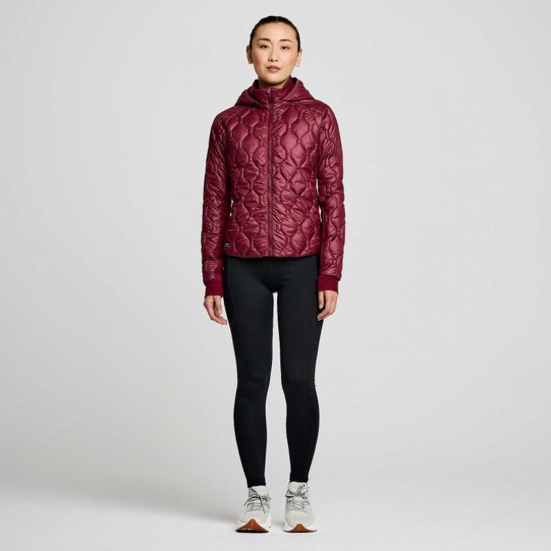 Saucony Solstice Oysterpuff Women's Jacket Burgundy | IRELAND GJOZ