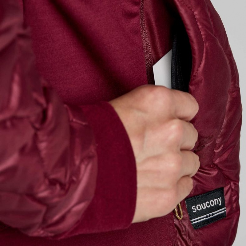 Saucony Solstice Oysterpuff Women's Jacket Burgundy | IRELAND GJOZ