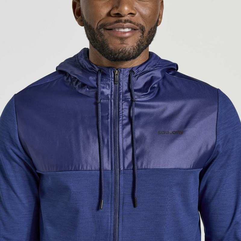 Saucony Solstice Zip Men's Hoodie Navy | IRELAND NROL