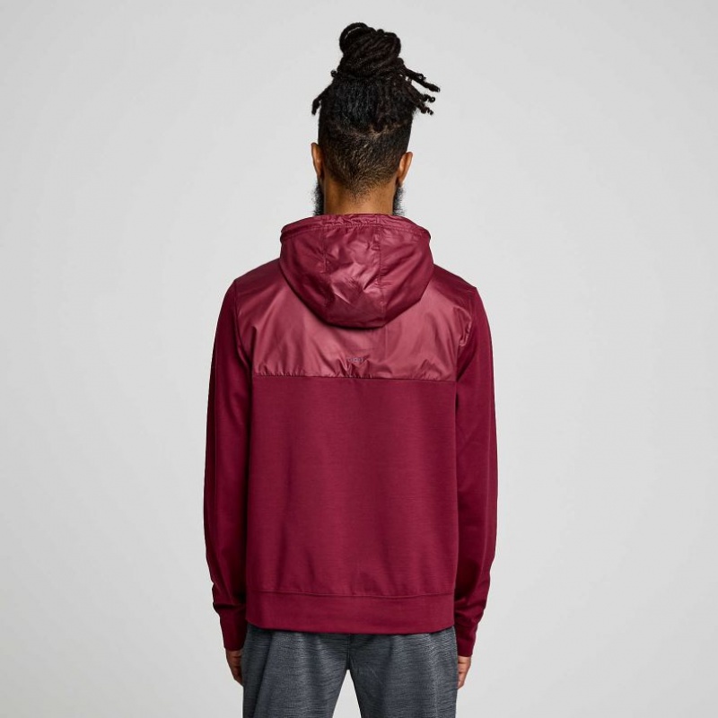 Saucony Solstice Zip Men's Hoodie Red | IRELAND VLHY