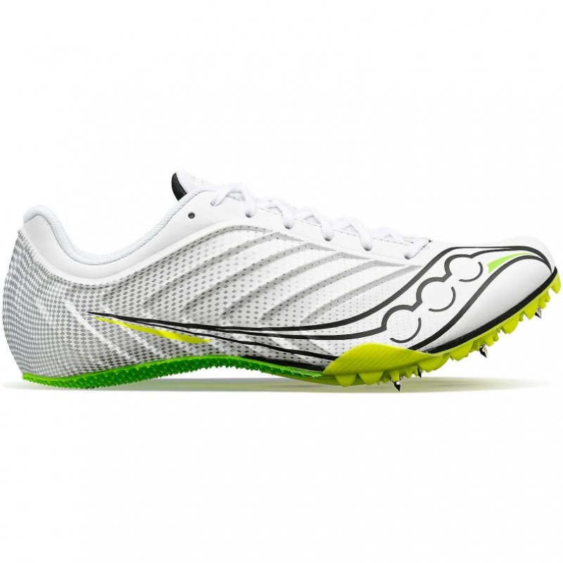 Saucony Spitfire 5 Men\'s Spikes White | IRELAND UPNC