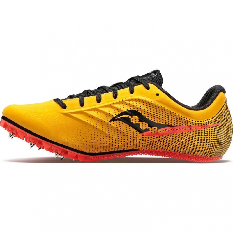 Saucony Spitfire 5 Men's Spikes Yellow | IRELAND ZNFJ