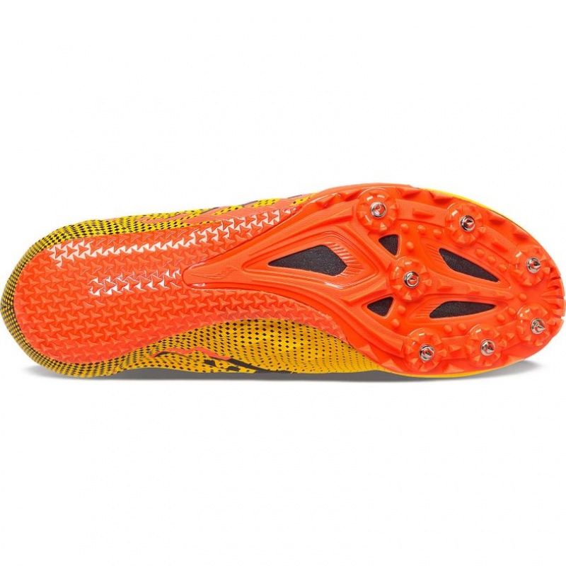 Saucony Spitfire 5 Men's Spikes Yellow | IRELAND ZNFJ