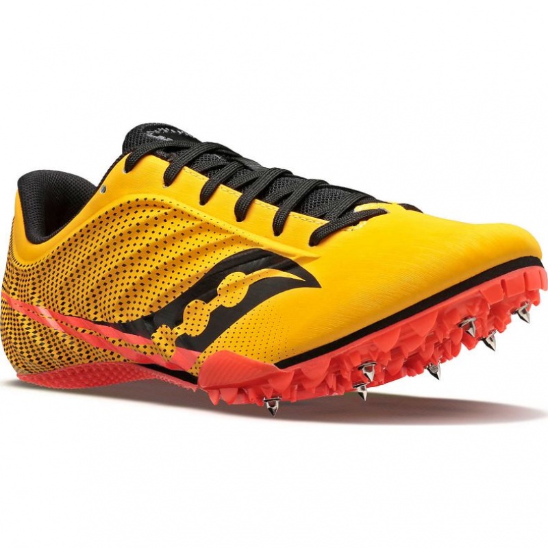 Saucony Spitfire 5 Men's Spikes Yellow | IRELAND ZNFJ