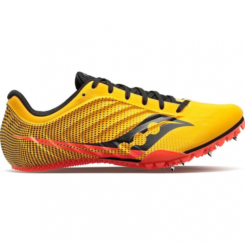 Saucony Spitfire 5 Men\'s Spikes Yellow | IRELAND ZNFJ