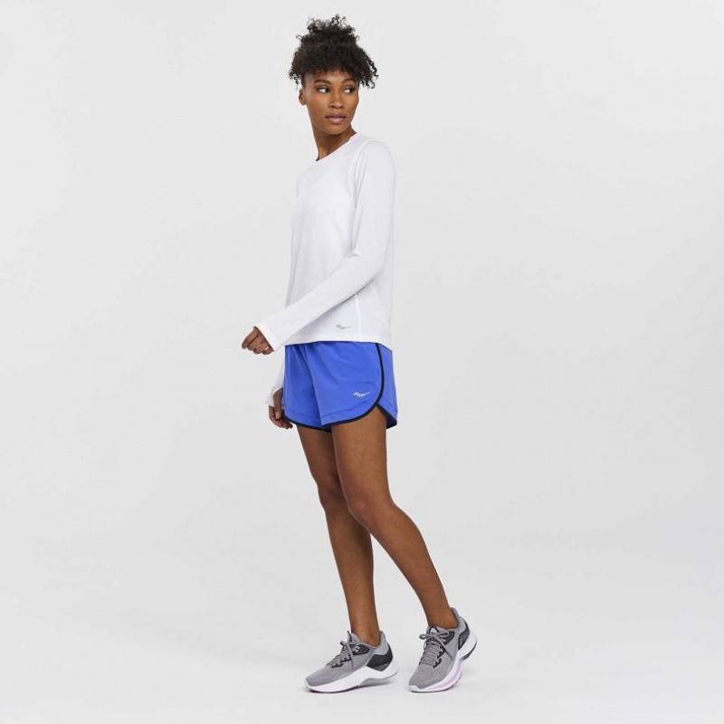 Saucony Stopwatch Long Sleeve Women's T-Shirt White | IRELAND DNUW