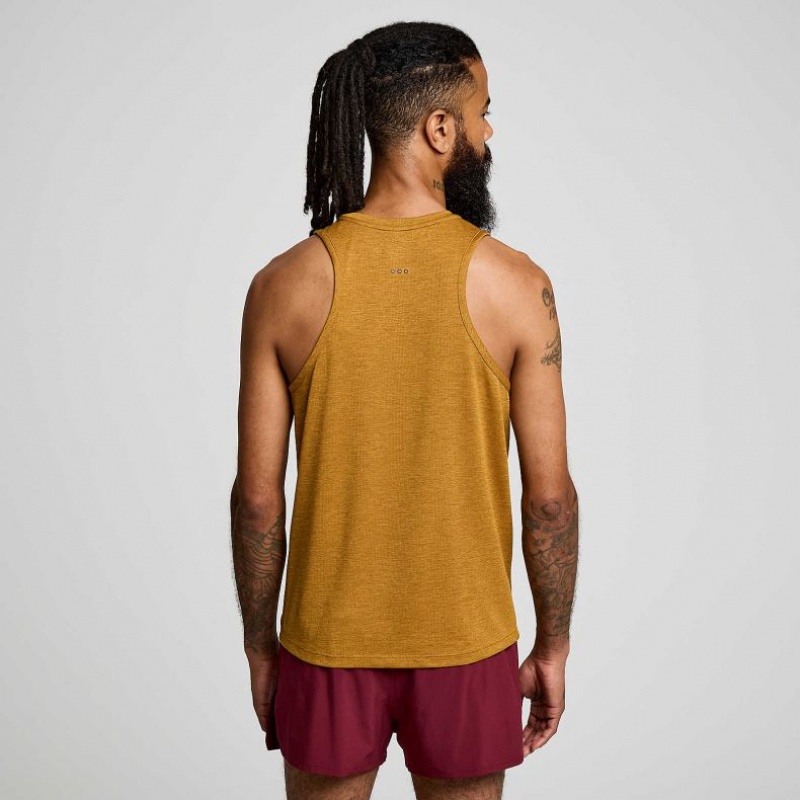 Saucony Stopwatch Men's Singlet Brown | IRELAND UZYQ