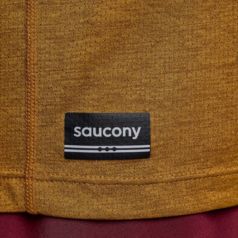 Saucony Stopwatch Men's Singlet Brown | IRELAND UZYQ