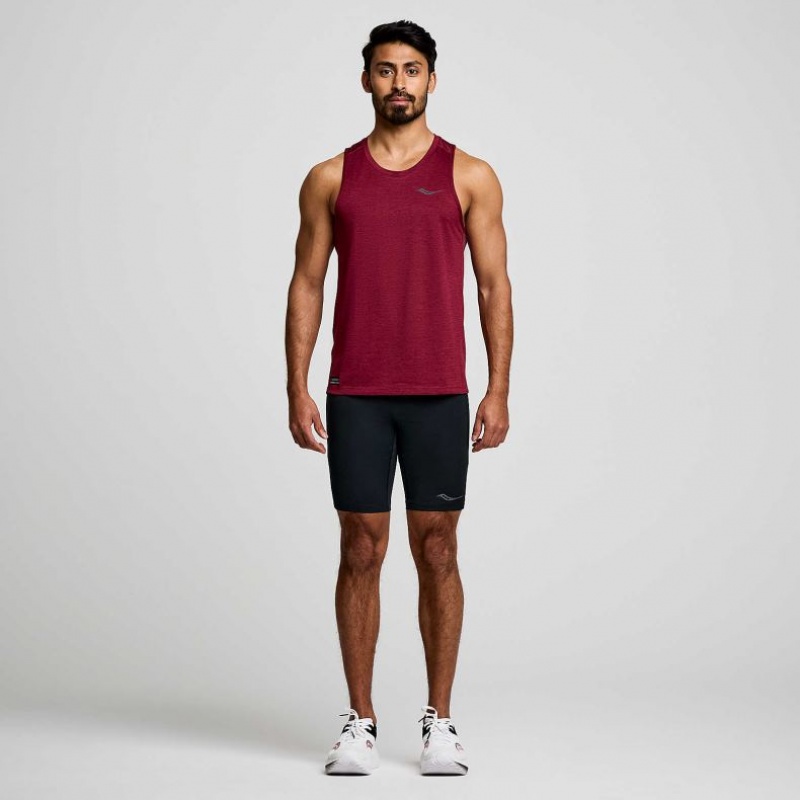 Saucony Stopwatch Men's Singlet Burgundy | IRELAND TFIN