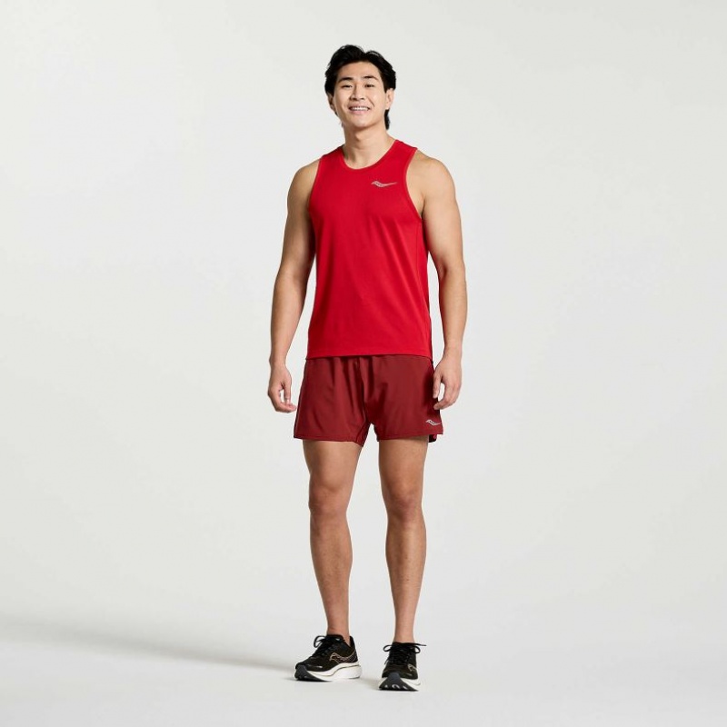 Saucony Stopwatch Men's Singlet Red | IRELAND HCPA