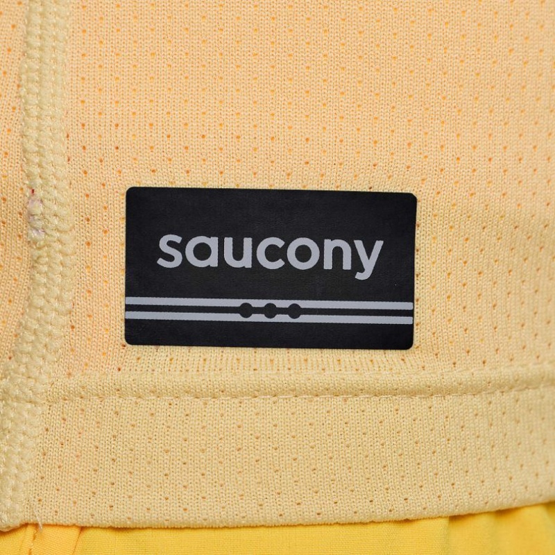 Saucony Stopwatch Short Sleeve Women's T-Shirt Yellow | IRELAND IJCL