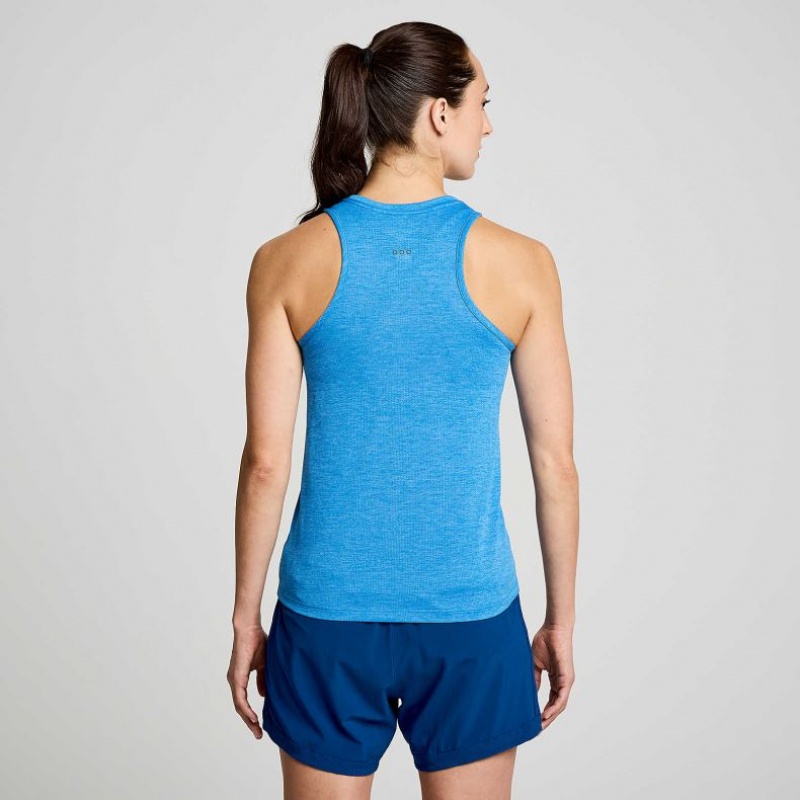 Saucony Stopwatch Women's Singlet Blue | IRELAND HPWC