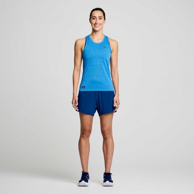 Saucony Stopwatch Women's Singlet Blue | IRELAND HPWC