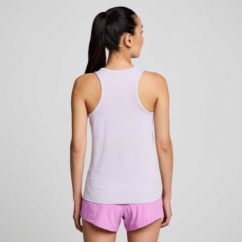 Saucony Stopwatch Women's Singlet Purple | IRELAND NXDF