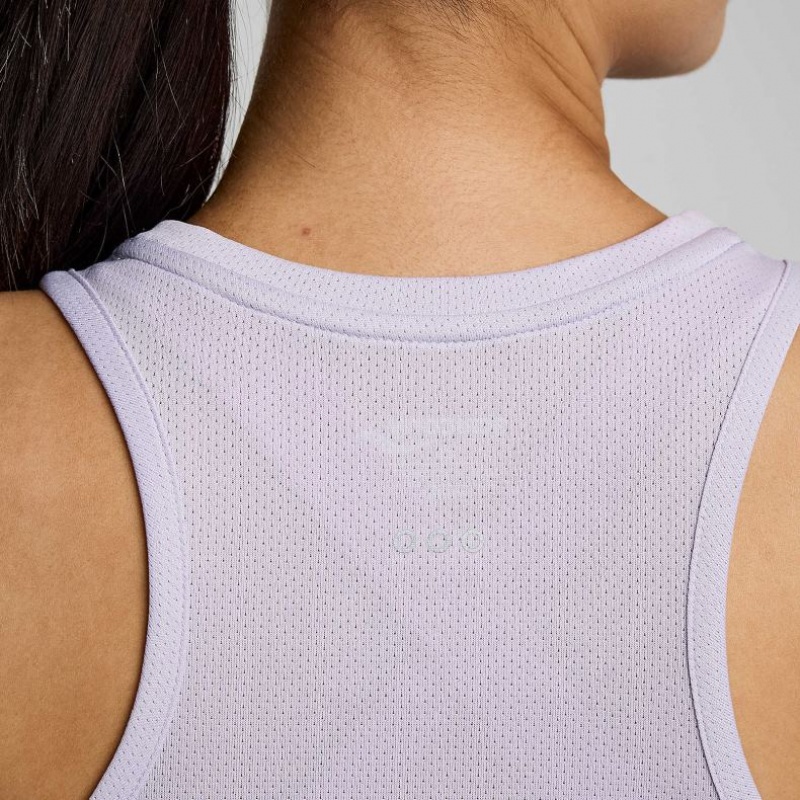 Saucony Stopwatch Women's Singlet Purple | IRELAND NXDF