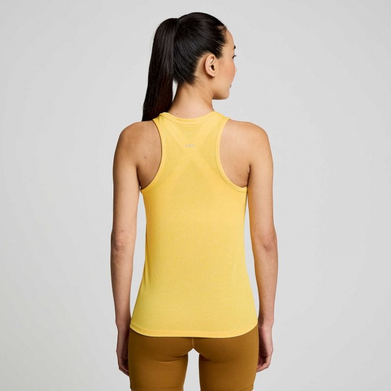 Saucony Stopwatch Women's Singlet Yellow | IRELAND INKX