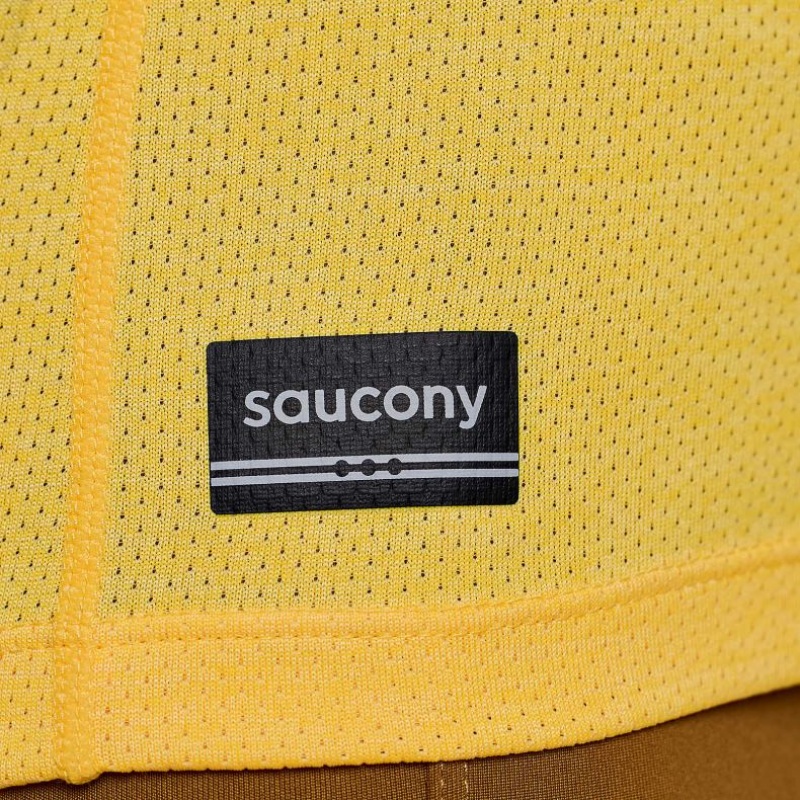 Saucony Stopwatch Women's Singlet Yellow | IRELAND INKX