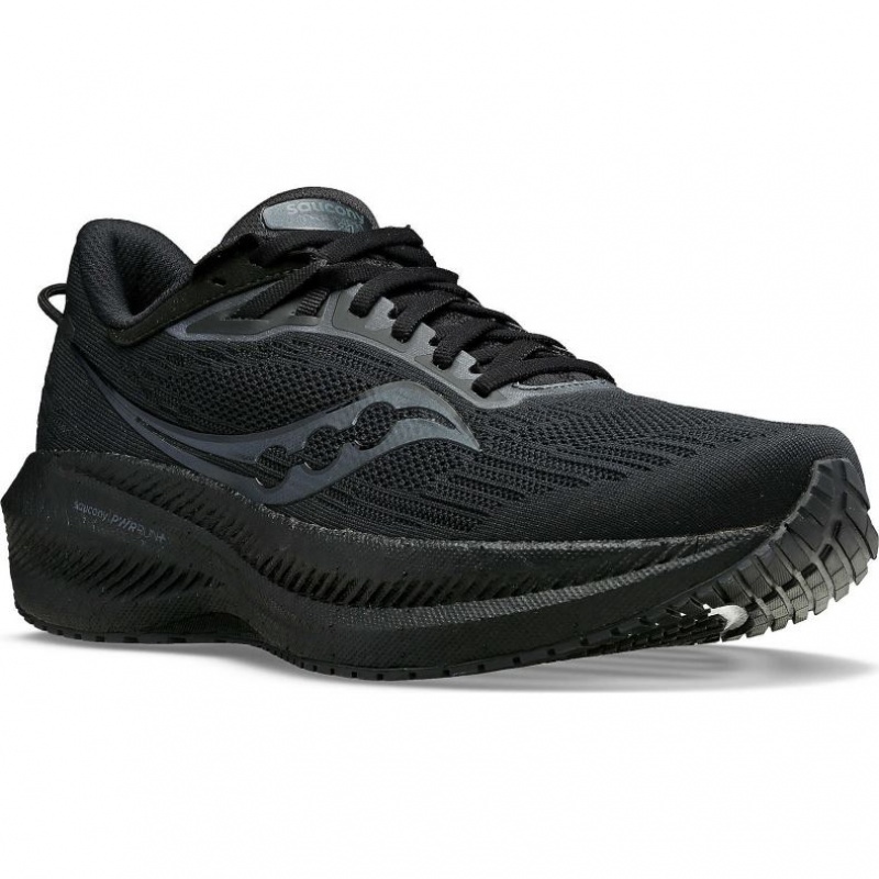 Saucony Triumph 21 Men's Running Shoes Black | IRELAND GPRC