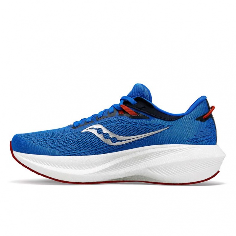 Saucony Triumph 21 Men's Running Shoes Blue | IRELAND CISM