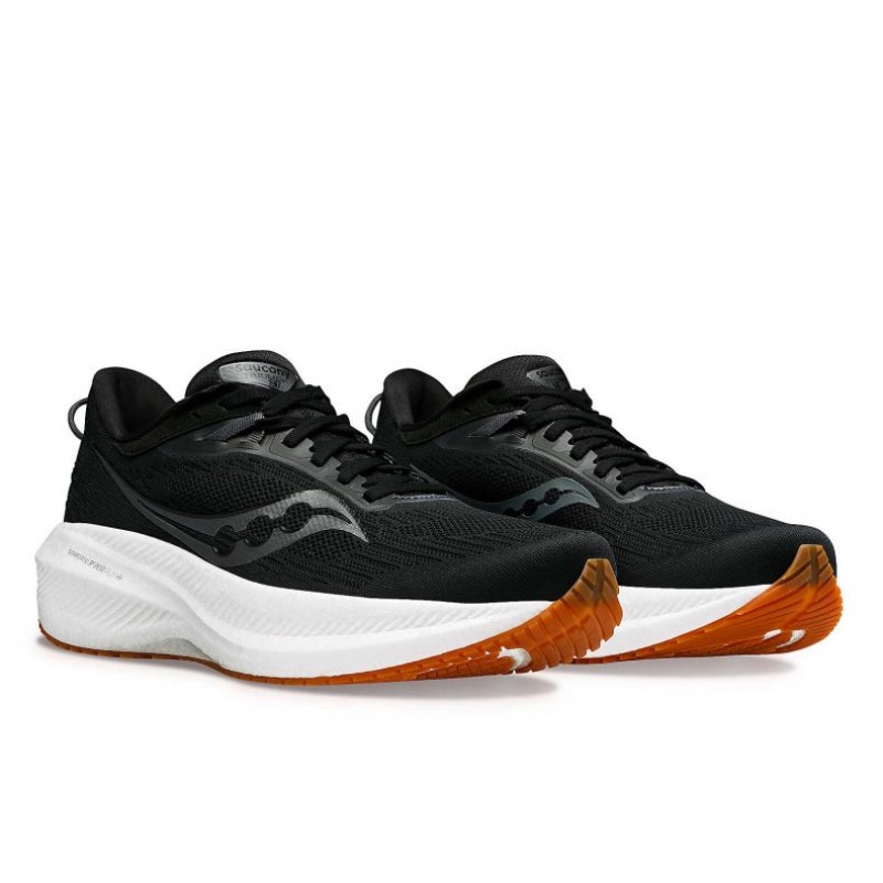 Saucony Triumph 21 Men's Running Shoes Black | IRELAND ZUJV