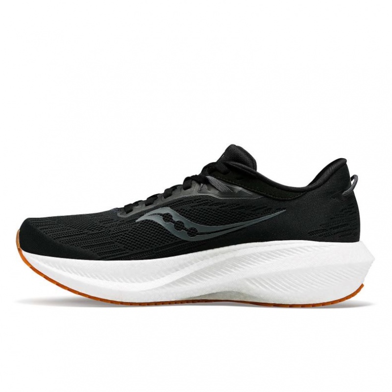 Saucony Triumph 21 Men's Running Shoes Black | IRELAND ZUJV