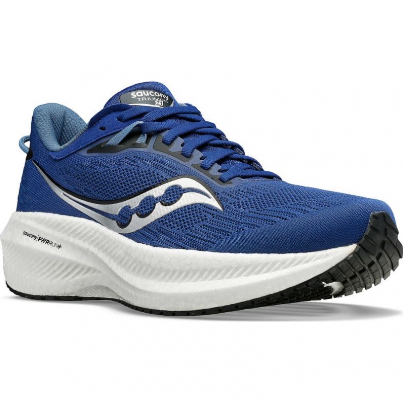 Saucony Triumph 21 Men's Running Shoes Indigo | IRELAND RAXQ