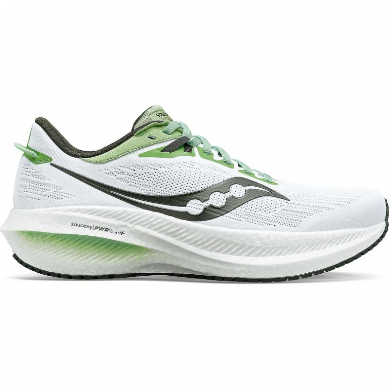 Saucony Triumph 21 Men\'s Running Shoes White | IRELAND RGHY