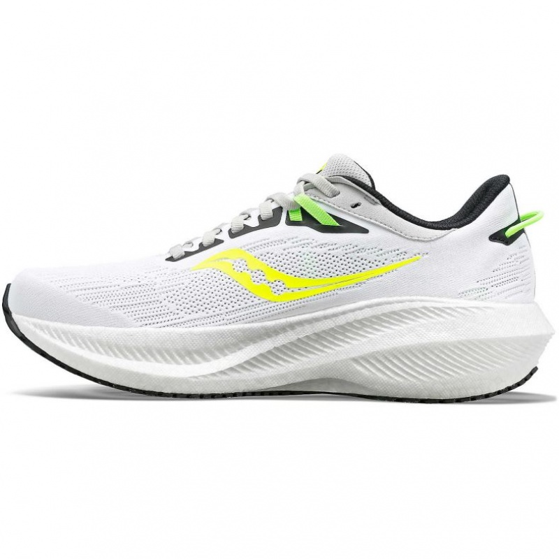 Saucony Triumph 21 Men's Running Shoes White | IRELAND MUQE