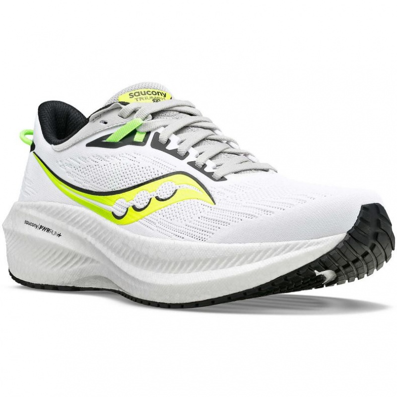 Saucony Triumph 21 Men's Running Shoes White | IRELAND MUQE