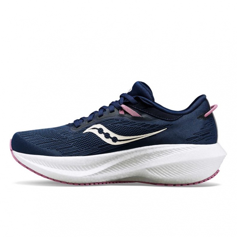 Saucony Triumph 21 Women's Running Shoes Navy | IRELAND KYES