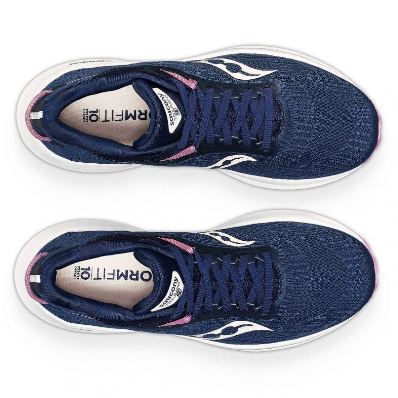 Saucony Triumph 21 Women's Running Shoes Navy | IRELAND KYES