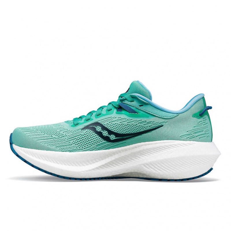 Saucony Triumph 21 Women's Running Shoes Turquoise | IRELAND XPJO