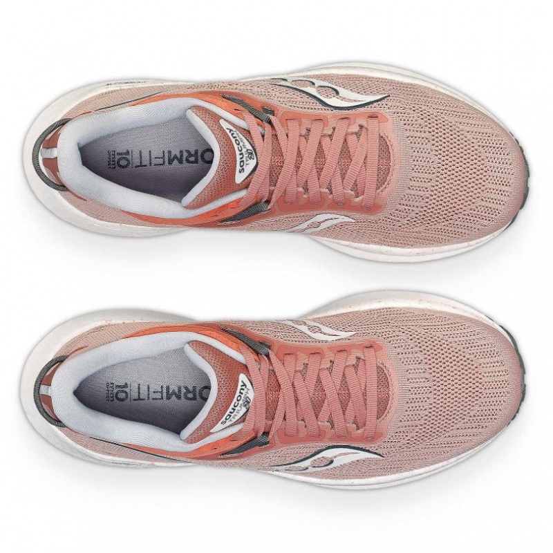 Saucony Triumph 21 Women's Running Shoes Coral | IRELAND QAHT