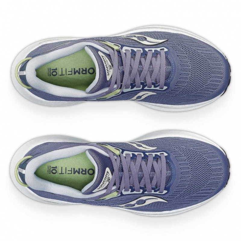 Saucony Triumph 21 Women's Running Shoes Blue | IRELAND VWQX