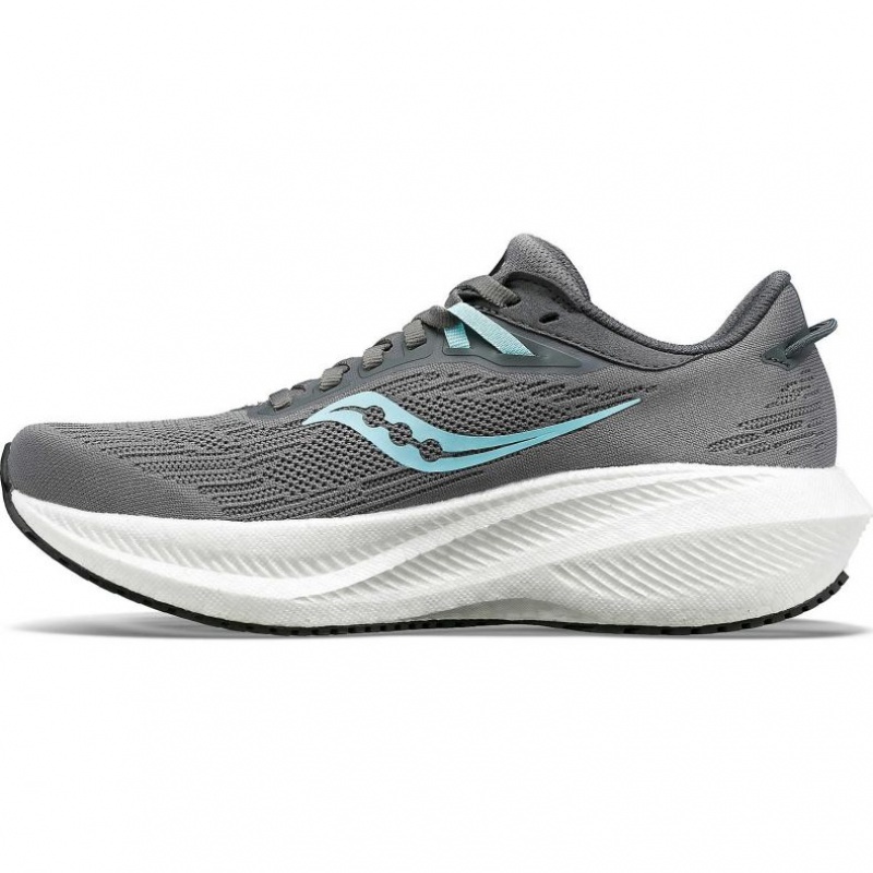 Saucony Triumph 21 Women's Running Shoes Grey | IRELAND JIHN