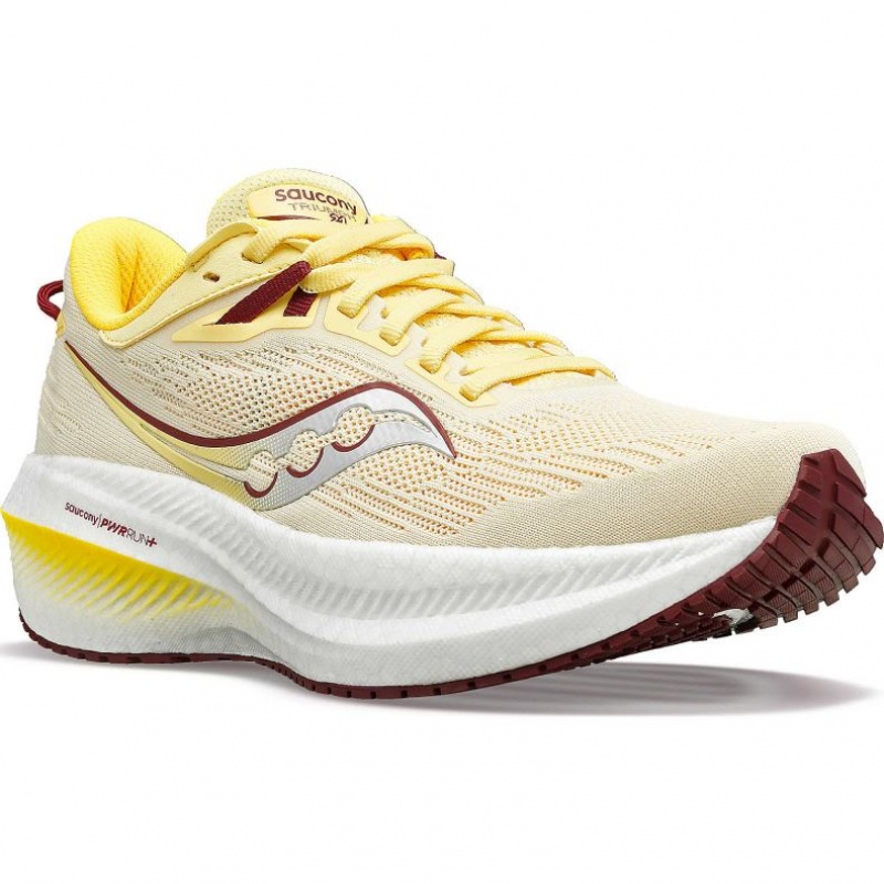 Saucony Triumph 21 Women's Running Shoes Yellow | IRELAND LMXI