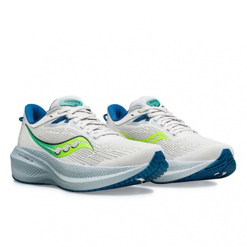 Saucony Triumph 21 Women's Running Shoes White | IRELAND EXZD