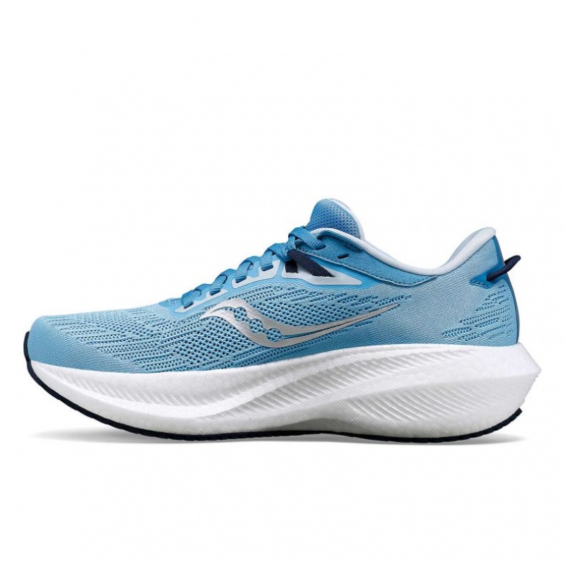 Saucony Triumph 21 Women's Running Shoes Blue | IRELAND QRJN