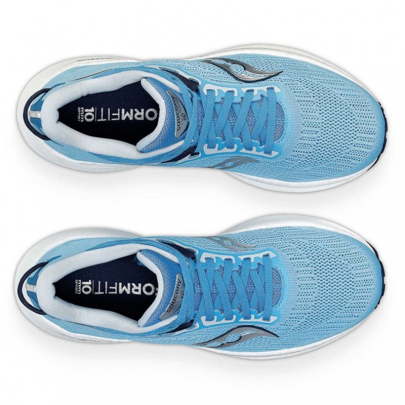 Saucony Triumph 21 Women's Running Shoes Blue | IRELAND QRJN