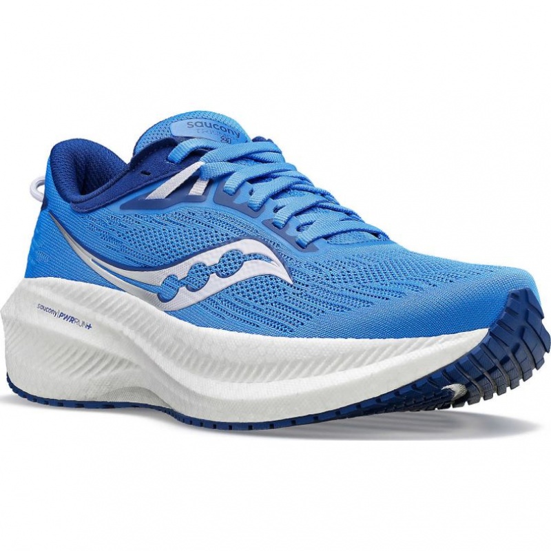 Saucony Triumph 21 Women's Running Shoes Blue | IRELAND UCSD