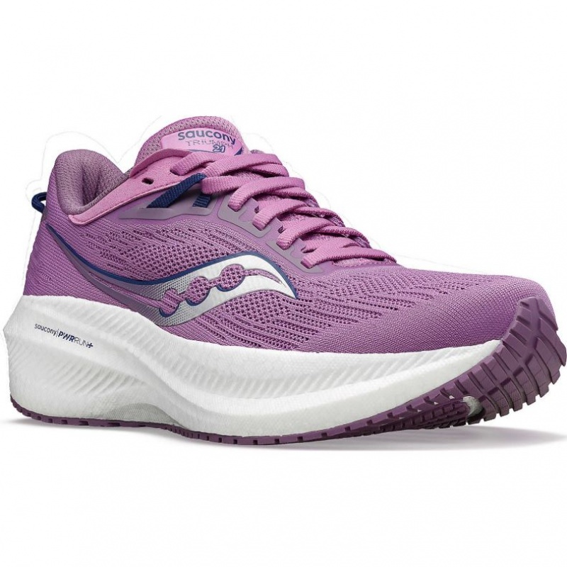 Saucony Triumph 21 Women's Running Shoes Purple | IRELAND DRUQ