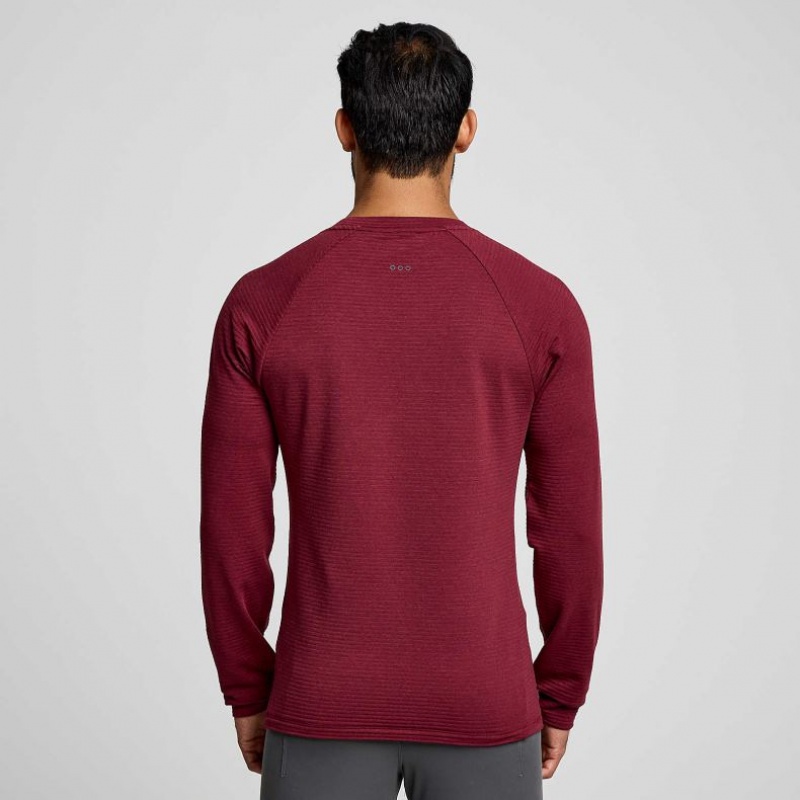 Saucony Triumph 3D Crew Men's Sweatshirt Red | IRELAND UJRM