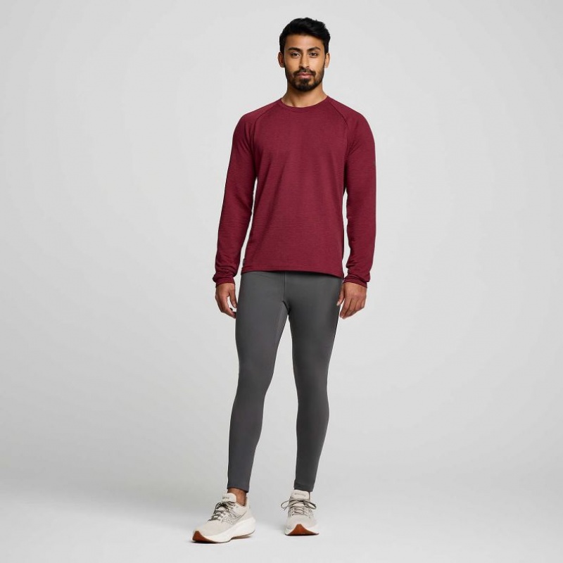 Saucony Triumph 3D Crew Men's Sweatshirt Red | IRELAND UJRM