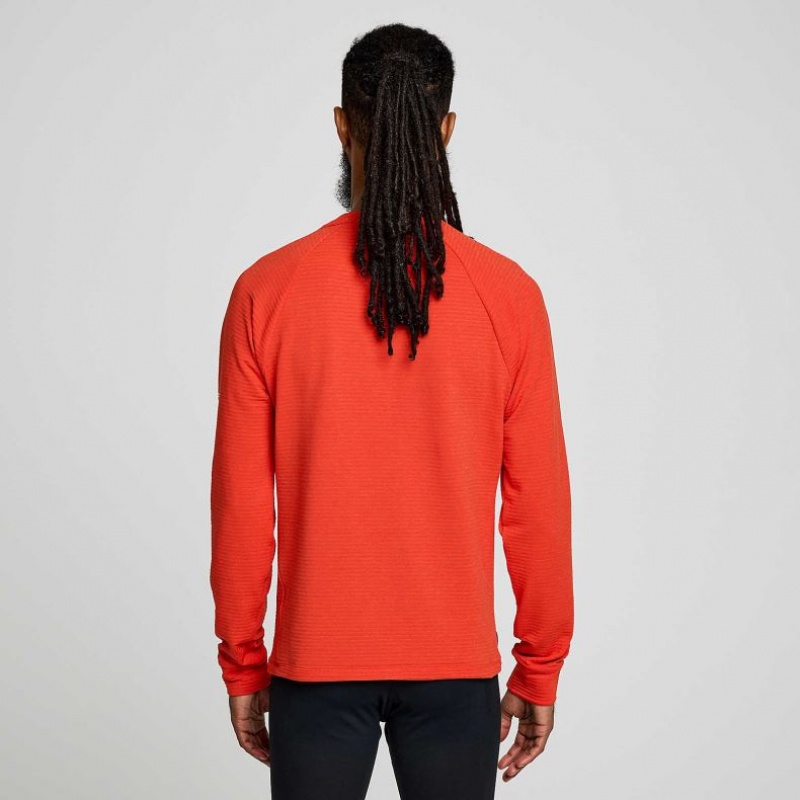 Saucony Triumph 3D Crew Men's Sweatshirt Orange | IRELAND UAIK