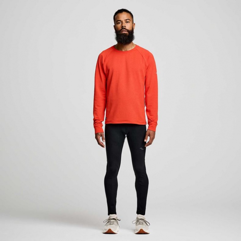 Saucony Triumph 3D Crew Men's Sweatshirt Orange | IRELAND UAIK