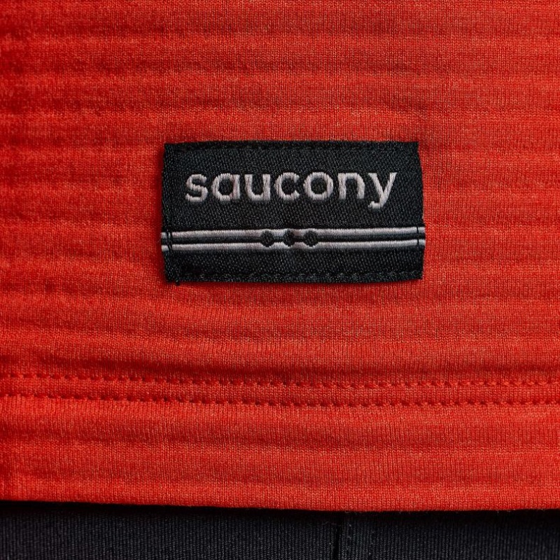 Saucony Triumph 3D Crew Men's Sweatshirt Orange | IRELAND UAIK