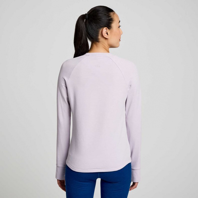 Saucony Triumph 3D Crew Women's Sweatshirt Purple | IRELAND IFQH